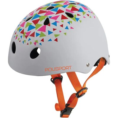 Capacete Polisport Urban Radical Triangles Branco/Laranja - Capacete Capacete Polisport Urban Radical Triangles Branco/Laranja - Capacete