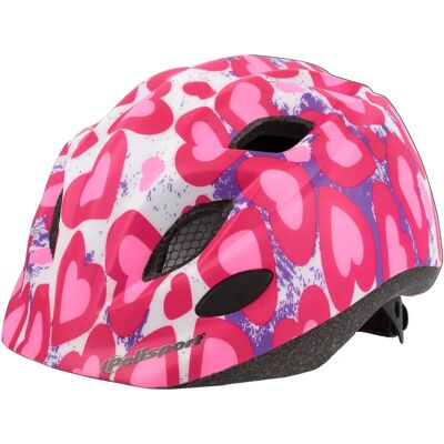 Polisport Pink Glitter Herzen Helm Größe S - Helm Polisport Pink Glitter Herzen Helm Größe S - Helm