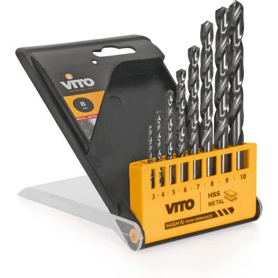 VITO - Ensemble de mèches en cobalt - 8 pièces, 3-10mm - Publicité VITO - Ensemble de mèches en cobalt - 8 pièces, 3-10mm - Publicité