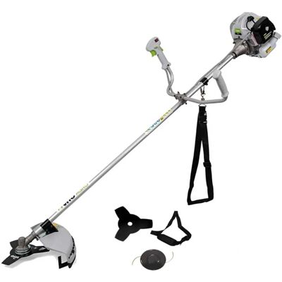 VITO - Roçadeira 43cm3 2T com Lâmina de 255mm de 3 Dentes & Carretel de Linha Automático - Ferramenta de jardim VITO - Roçadeira 43cm3 2T com Lâmina de 255mm de 3 Dentes & Carretel de Linha Automático - Ferramenta de jardim