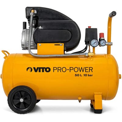 Compresseur d'air VITO 50L Silencieux 10 bar 145 PSI 2,5 HP - Publicité Compresseur d'air VITO 50L Silencieux 10 bar 145 PSI 2,5 HP - Publicité