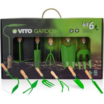 Kit d'Outils de Jardin VITO - Acier S235, Poignée en Bois - Publicité Kit d'Outils de Jardin VITO - Acier S235, Poignée en Bois - Publicité