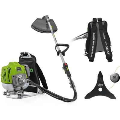 VITO 52cc Mochila Roçadora - Lâmina 25cm & Fio de Nylon VITO 52cc Mochila Roçadora - Lâmina 25cm & Fio de Nylon