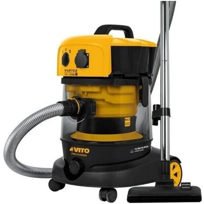Aspirateur d'eau et poussière VITO - 1200W, 25L - Chantier, Plâtre - Publicité Aspirateur d'eau et poussière VITO - 1200W, 25L - Chantier, Plâtre - Publicité