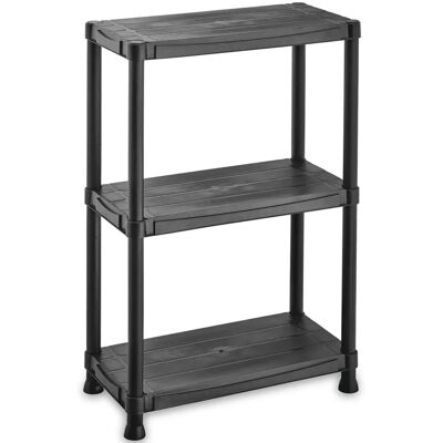 Étagère de rangement ITOOLS - 3 tablettes en polypropylène noir - Intérieur/Extérieur - Publicité Étagère de rangement ITOOLS - 3 tablettes en polypropylène noir - Intérieur/Extérieur - Publicité