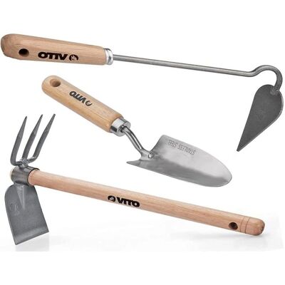 Ensemble d'Outils de Jardin VITO - Forgés à la Main, Acier Inoxydable & Fer - 3 Pièces - Publicité Ensemble d'Outils de Jardin VITO - Forgés à la Main, Acier Inoxydable & Fer - 3 Pièces - Publicité