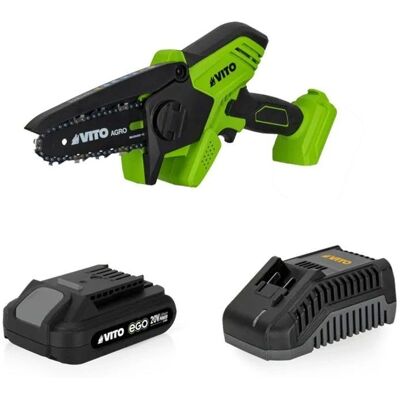 Mini motosierra VITO 20V - Compacta, Segura, Batería de litio Mini motosierra VITO 20V - Compacta, Segura, Batería de litio