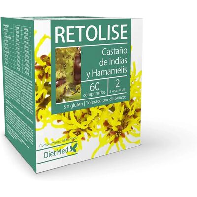 Dietmed Retolise - Durchblutung Unterstützung - 60 Tabletten Dietmed Retolise - Durchblutung Unterstützung - 60 Tabletten