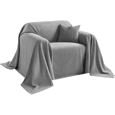 PEREIRA DA CHUNA WITT - 220x250cm Grau Tagesdecke PEREIRA DA CHUNA WITT - 220x250cm Grau Tagesdecke