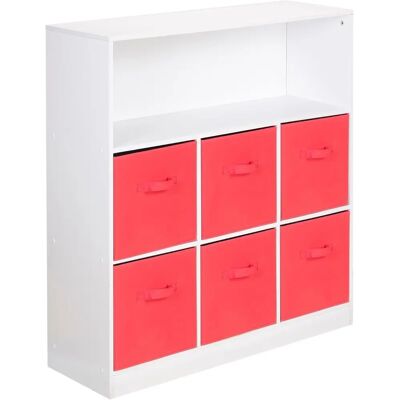 URBN Living - 7 Cubed - White - 6 Drawers - Bookcase URBN Living - 7 Cubed - White - 6 Drawers - Bookcase