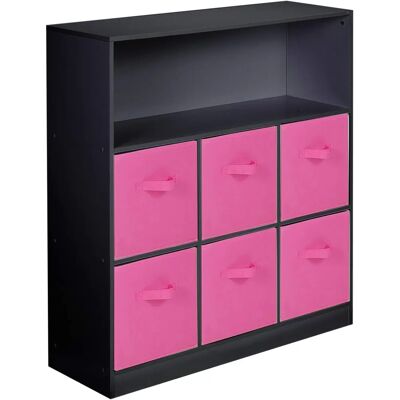 URBN Living - 7 Cubed Bookcase - Black - Bookcase URBN Living - 7 Cubed Bookcase - Black - Bookcase