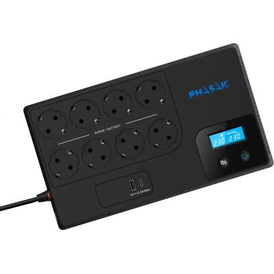 Phasak - PH 9479 - 1050 VA - 600 W - UPS Phasak - PH 9479 - 1050 VA - 600 W - UPS