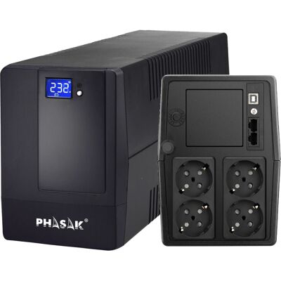 Phasak PH 9410 1000VA UPS - Sistema de alimentación ininterrumpida Phasak PH 9410 1000VA UPS - Sistema de alimentación ininterrumpida