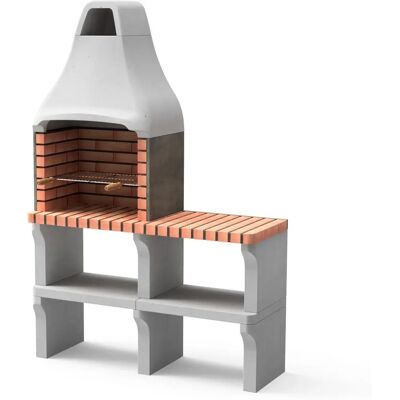 Movelar - Parrilla de obra prefabricada en hormigón con soporte lateral pequeño - New Iberia Plus xl Movelar - Parrilla de obra prefabricada en hormigón con soporte lateral pequeño - New Iberia Plus xl