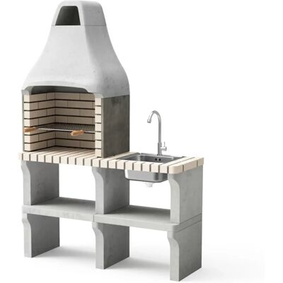 Parrilla MOVELAR New Iberia Plus XL con Lavabo y Grifo - Barbacoa de Ladrillo Parrilla MOVELAR New Iberia Plus XL con Lavabo y Grifo - Barbacoa de Ladrillo