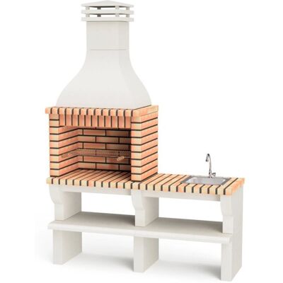 Maestro Ferretero Nevada Plus XL Barbacoa - Ladrillo, Fregadero y Soporte Maestro Ferretero Nevada Plus XL Barbacoa - Ladrillo, Fregadero y Soporte