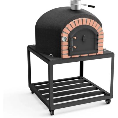 Movelar - Horno de Leña - Negro - 80 x 80 x 170 cm - Horno Exterior Movelar - Horno de Leña - Negro - 80 x 80 x 170 cm - Horno Exterior