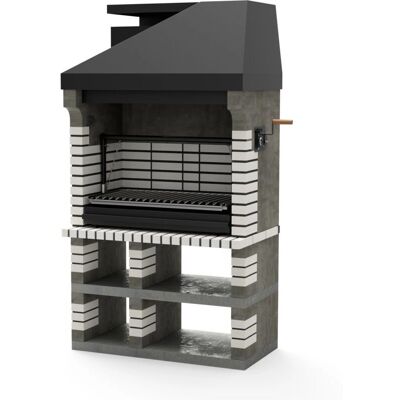 MAESTRO FERRETERO Pan America Plus XL Barbacoa de Concreto Prefabricada - Para Leña y Carbón - Para 7 Personas MAESTRO FERRETERO Pan America Plus XL Barbacoa de Concreto Prefabricada - Para Leña y Carbón - Para 7 Personas
