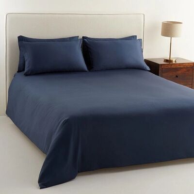 Funda de edredón azul de satén de algodón El Corte Inglés - Cama 180cm Funda de edredón azul de satén de algodón El Corte Inglés - Cama 180cm