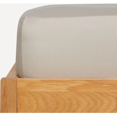 Sábana ajustable de satén de algodón de El Corte Inglés - Marrón - Cama 140cm Sábana ajustable de satén de algodón de El Corte Inglés - Marrón - Cama 140cm