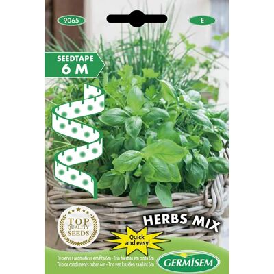 GERMISEM Mix Erbe Aromatiche - Nastro da 6m - Miscela di Erbe GERMISEM Mix Erbe Aromatiche - Nastro da 6m - Miscela di Erbe
