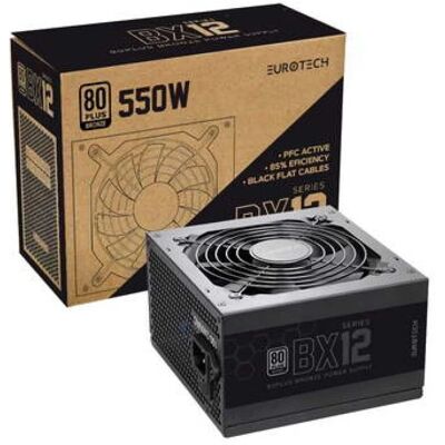 Fonte de alimentação EUROTECH Bx12-550 550W - Rail único 12V Fonte de alimentação EUROTECH Bx12-550 550W - Rail único 12V