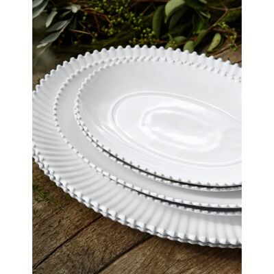 Costa Nova Pearl Grand Plateau Ovale - 40cm - Assiette de service - Publicité Costa Nova Pearl Grand Plateau Ovale - 40cm - Assiette de service - Publicité