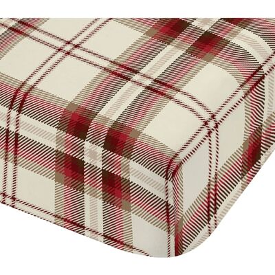Ropa de cama Catherine Lansfield Kelso - Sábana ajustada - 100% algodón - Rojo Ropa de cama Catherine Lansfield Kelso - Sábana ajustada - 100% algodón - Rojo
