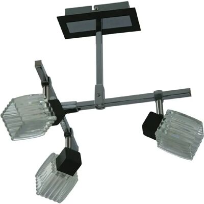 FERRIMEX - Diogo 3Xg9 - Wengue/Cromado - Lampe au plafond - Publicité FERRIMEX - Diogo 3Xg9 - Wengue/Cromado - Lampe au plafond - Publicité