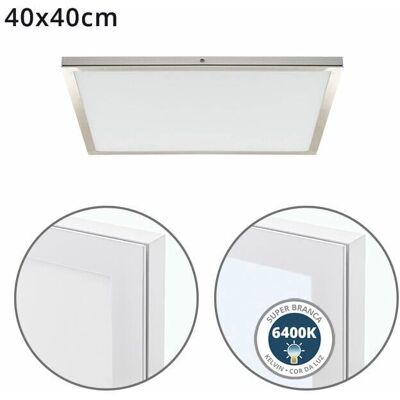 Interlusa 40x40 Nickel LED Panel - Oberflächenmontage Interlusa 40x40 Nickel LED Panel - Oberflächenmontage