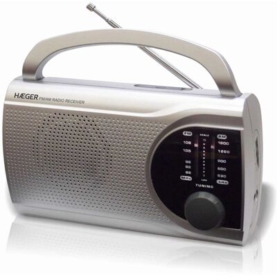 Haeger PR-BIB.004B Tragbares Radio - AM/FM, Silber Haeger PR-BIB.004B Tragbares Radio - AM/FM, Silber