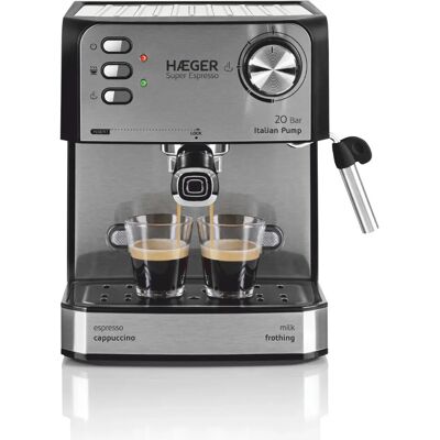 Haeger CM-85B - Schwarz, Edelstahl - Kaffeemaschine für Espresso Haeger CM-85B - Schwarz, Edelstahl - Kaffeemaschine für Espresso