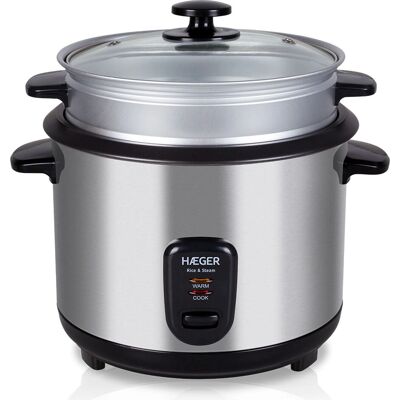 Haeger RC-18L.001A - Aço inoxidável - Cocção de arroz Haeger RC-18L.001A - Aço inoxidável - Cocção de arroz