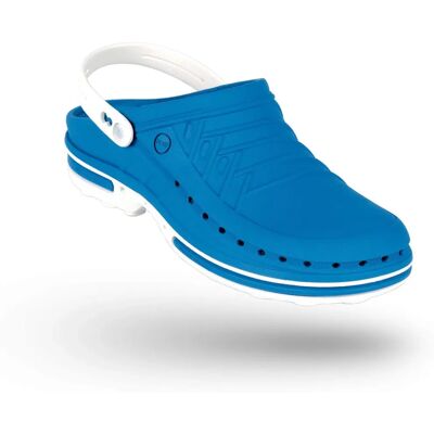 Wock Azul/Branco Clogs Profissionais - Calçado Médico/Sanitário Wock Azul/Branco Clogs Profissionais - Calçado Médico/Sanitário