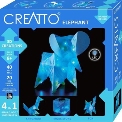 Kosmos Modell - Creatto Elefanten Junior Blau 60-teiliger Bastelset Kosmos Modell - Creatto Elefanten Junior Blau 60-teiliger Bastelset