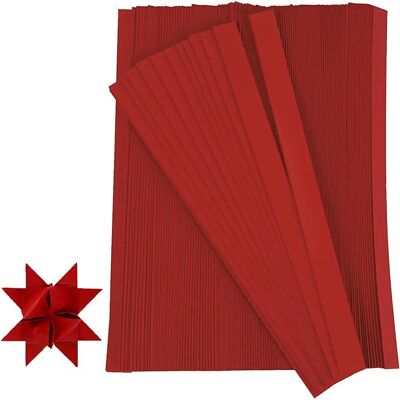 Bandes de papier étoiles - 15mm Rouge 500 pièces Bandes de papier étoiles - 15mm Rouge 500 pièces