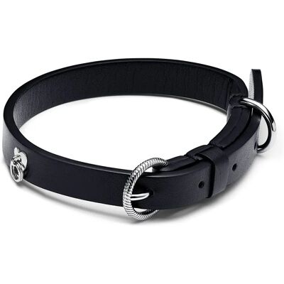 Collier pour Animaux Pandora Noir - Tissu sans Cuir - 28-36 cm - Publicité Collier pour Animaux Pandora Noir - Tissu sans Cuir - 28-36 cm - Publicité