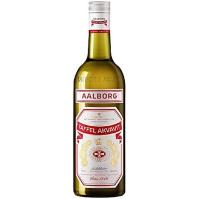 Aalborg Taffel Akvavit 1l - Spiritueux danois classique - Publicité Aalborg Taffel Akvavit 1l - Spiritueux danois classique - Publicité