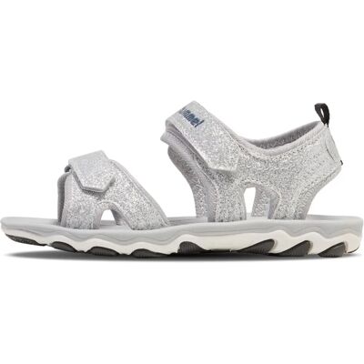 Hummel Sølv Glitter Barnesandaler - Sommer Utendørs Sko Hummel Sølv Glitter Barnesandaler - Sommer Utendørs Sko