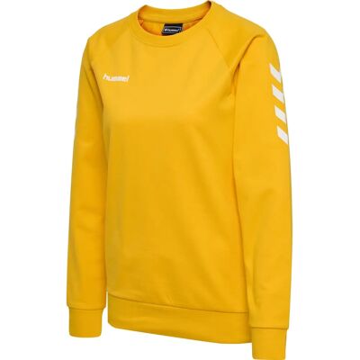 Hummel Women Yellow Cotton Sweatshirt - Sweatshirt Hummel Women Yellow Cotton Sweatshirt - Sweatshirt