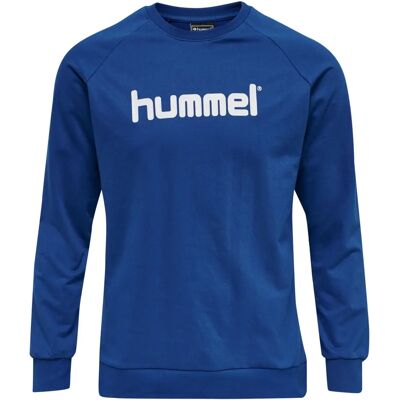 Felpa con Logo in Cotone Hummel Donna True Blue - Felpa Felpa con Logo in Cotone Hummel Donna True Blue - Felpa