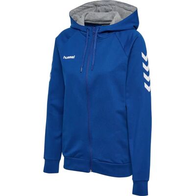 Hummel Donna Modello GO Cotton Zip Hoodie - Blu Hummel Donna Modello GO Cotton Zip Hoodie - Blu