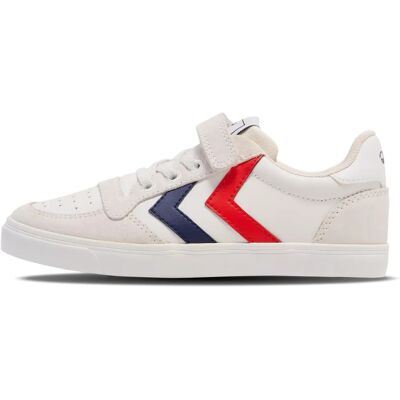 Scarpe per Bambini in Pelle Bianca Hummel - Slimmer Stadil Leather - 28 - Unisex Scarpe per Bambini in Pelle Bianca Hummel - Slimmer Stadil Leather - 28 - Unisex