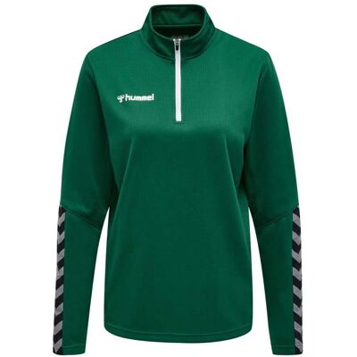 Hummel HmlAuthentic Half Zip Sweatshirt Vrouw - Evergreen - Sweatshirt Hummel HmlAuthentic Half Zip Sweatshirt Vrouw - Evergreen - Sweatshirt