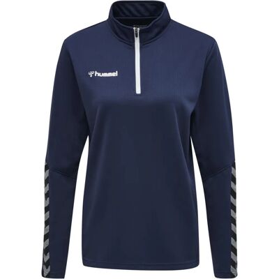 Maglietta Sportiva Donna - Felpa con Mezza Zip - Blu - Maglietta Maglietta Sportiva Donna - Felpa con Mezza Zip - Blu - Maglietta