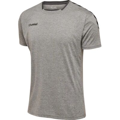 Hummel Grå Unisex Fodboldtrøje - Sports T-shirt Hummel Grå Unisex Fodboldtrøje - Sports T-shirt