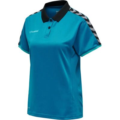 Hummel XS Blue Authentic Woman Polo - Poloshirt Hummel XS Blue Authentic Woman Polo - Poloshirt