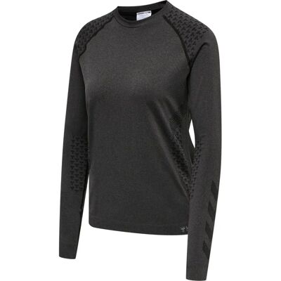 T-shirt manches longues sans couture noir Hummel - Top de sport et entraînement - Publicité T-shirt manches longues sans couture noir Hummel - Top de sport et entraînement - Publicité