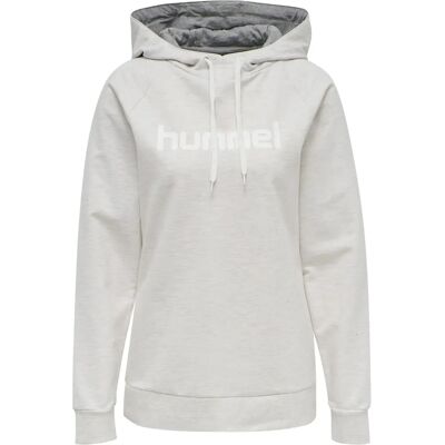 Hummel Go Cotton Logo Hoodie (203517) - egret melange (203517-9158) Hummel Go Cotton Logo Hoodie (203517) - egret melange (203517-9158)