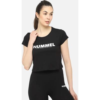 Hummel Hmllegacy Cropped T-Shirt - Kvinde Sort XL Hummel Hmllegacy Cropped T-Shirt - Kvinde Sort XL
